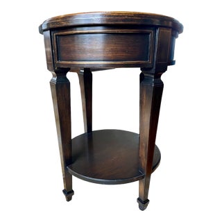 1980s Baker Furniture Round Occasional Side Table From the Milling Road Collection For Sale