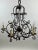 Late 20th Century French Art Nouveau Style Metal & Crystal 6 Light Scroll Chandelier For Sale - Image 4 of 11