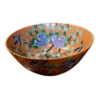 1960s Large Center Piece Chinese Famille Rose Bowl For Sale