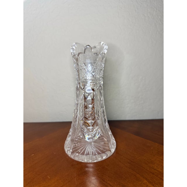 American Early 20th Century American Brilliant Period Crystal Pitcher For Sale - Image 3 of 7