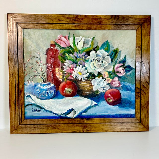 American Artist Edith Weir does such a a beautiful job with her still life flora oil paintings. This Impressionist...