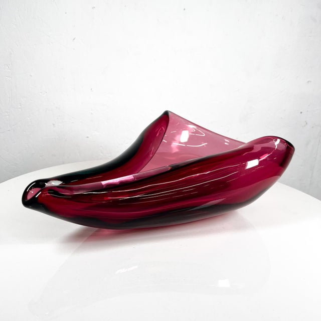 1960s Murano Sommerso Bowl Art Glass Organic Modernist Design Italy For Sale - Image 11 of 11
