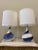 Blue and White Ceramic Lamps- a Pair For Sale In Little Rock - Image 6 of 10