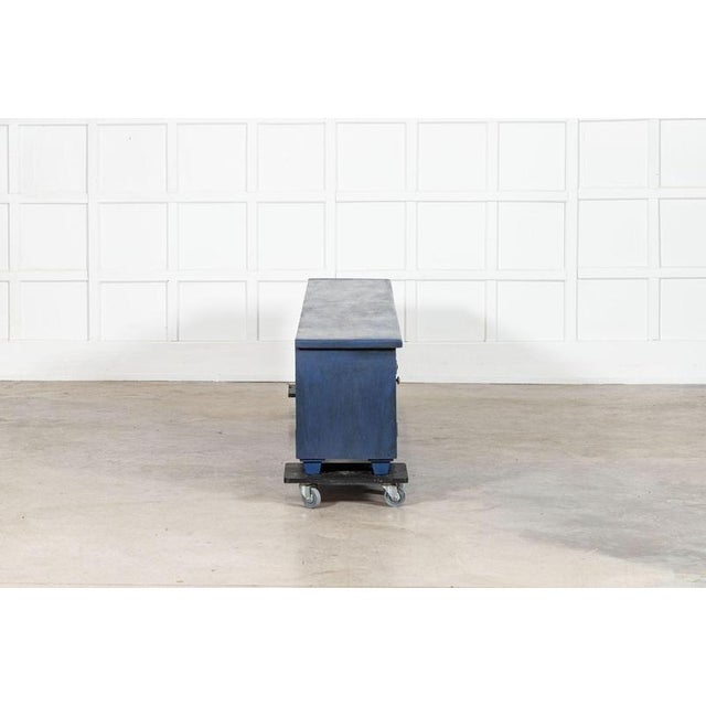 Large Antique English Painted Pine Bench, 1890 For Sale - Image 11 of 17