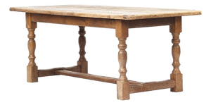 Large Farmhouse Rustic Country Dining Table in Oak
