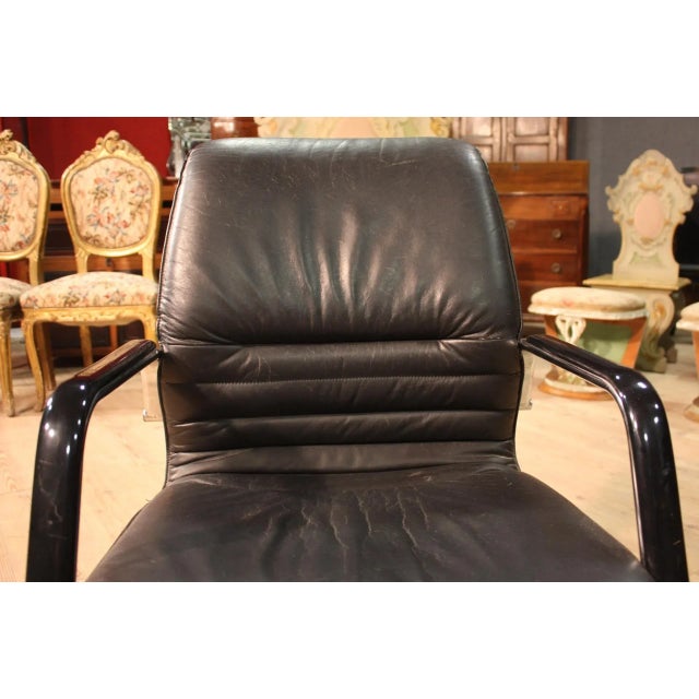 Plastic, Iron & Imitation Leather Armchair, 1980s For Sale - Image 4 of 15