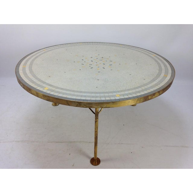 Gold Round Mosaic Coffee Table by Berthold Müller, 1950s For Sale - Image 8 of 18