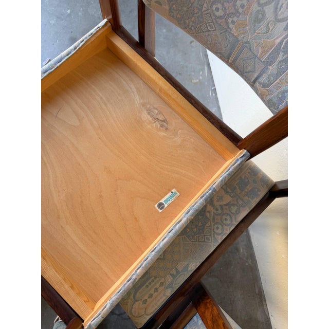 Mid-Century Modern Set of 6 Danish Rosewood Dining Chairs by Bramin - Vintage Scandinavian Modern Upholstered Chairs 1960s For Sale - Image 3 of 10