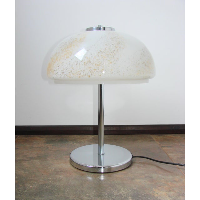 Metal Modernist Glass Table Lamp, 1970s For Sale - Image 7 of 10