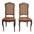 Vintage French Country Brown Cane Side Chairs - a Pair For Sale