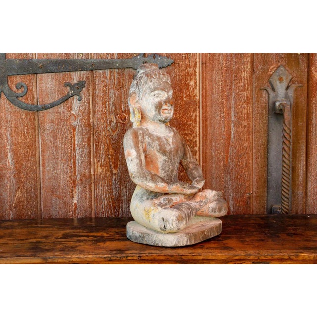 Hill Tribe Antique Padmasana Buddha For Sale - Image 4 of 8