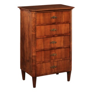 Early 19th Century Italian 5-Drawer Side Chest For Sale