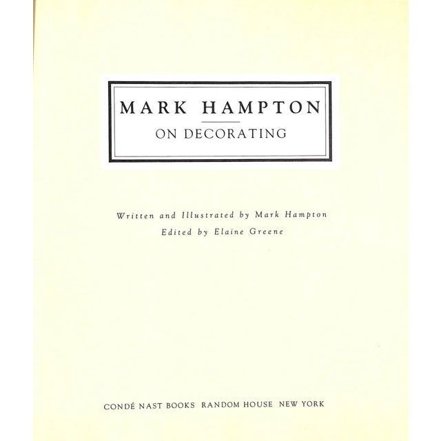 Traditional "Mark Hampton on Decorating" 1989 Hampton, Mark For Sale - Image 3 of 8