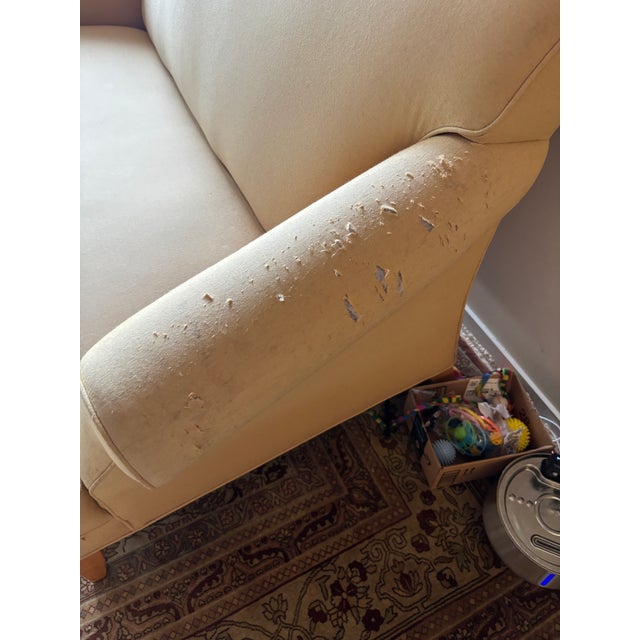 Todd Hase Sofa With Fan Back – Custom Upholstered, Transitional Style, 2000 For Sale - Image 11 of 12