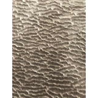 Kelly Wearstler Charcoal Gray Cut Velvet Fabric- 3 Plus Yards For Sale