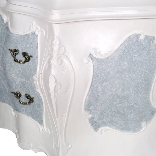 This is a painted bombe chest of drawers (commode, dresser), of Venetian style from the early 20th-century. It is made of...