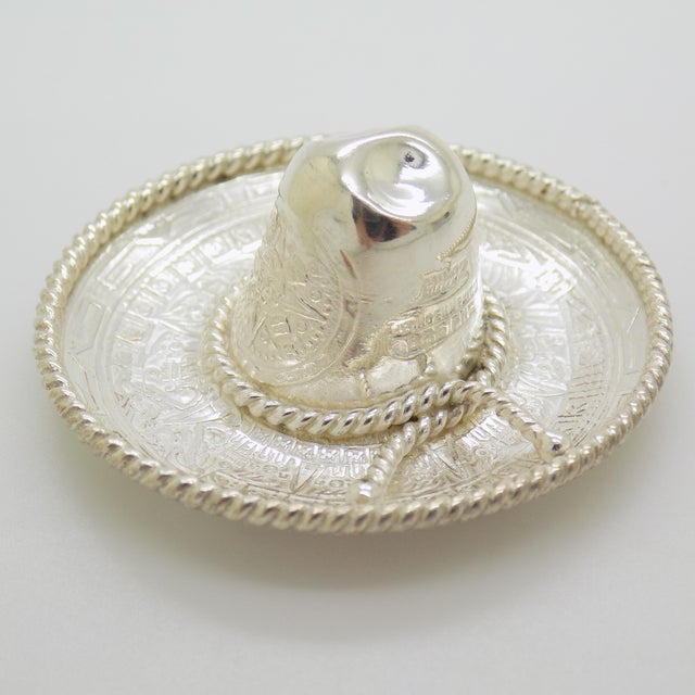 Vintage Mexican Handmade 925 Sterling Silver Sombrero, 1970s For Sale - Image 13 of 13