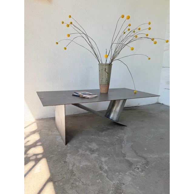 Handcrafted Metal Coffee Table, 1970s For Sale - Image 10 of 18