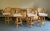 Vintage Mid-Century Modern Bamboo and Grasscloth Bar and 4 Bar Stools -very comfortable seating!! -excellent condition...