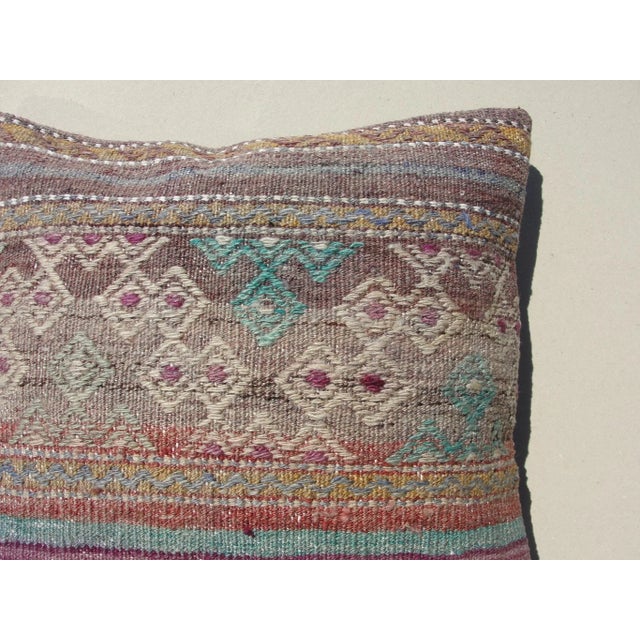 Vintage Kilim Rug Pillow Cover For Sale - Image 4 of 8