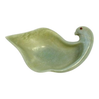 Aventurine Quartz Dove Bowl Hand Crafted Gemstone Bowl For Sale