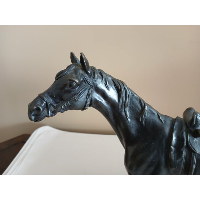 Late 20th Century Jules Moiginez Bronze Side Saddle Horse Sculpture For Sale - Image 4 of 9