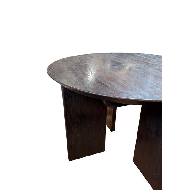 Not Yet Made - Made To Order Large Teak Wood Table, Espresso Finish, Modern Organic For Sale - Image 5 of 6