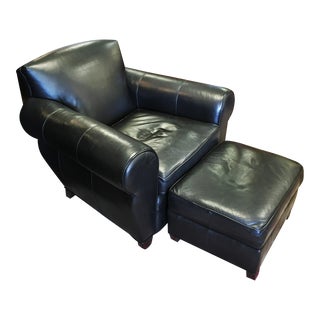 Old Hickory Tannery Chair & Ottoman - Set of 2 For Sale