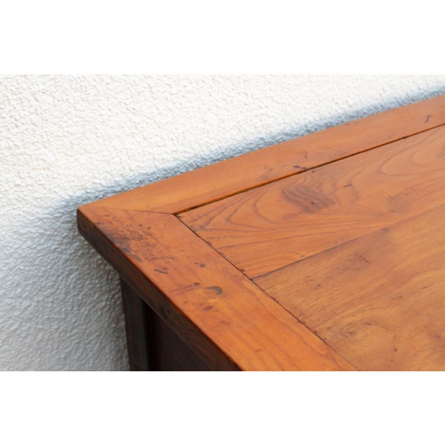 Rustic Heavily Carved Chinese Altar Console For Sale In Los Angeles - Image 6 of 14