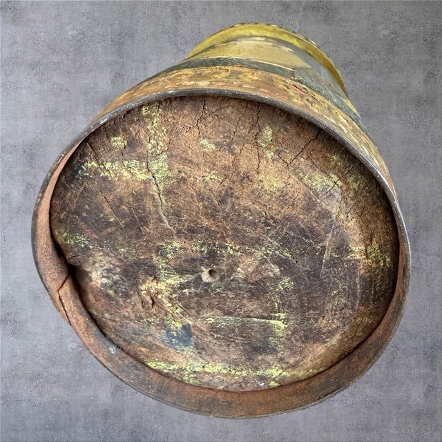 Black Vintage Indian Hand Painted Wooden Box Krishna Gopi Folk Art Lidded Canister Jar⁠ For Sale - Image 8 of 10