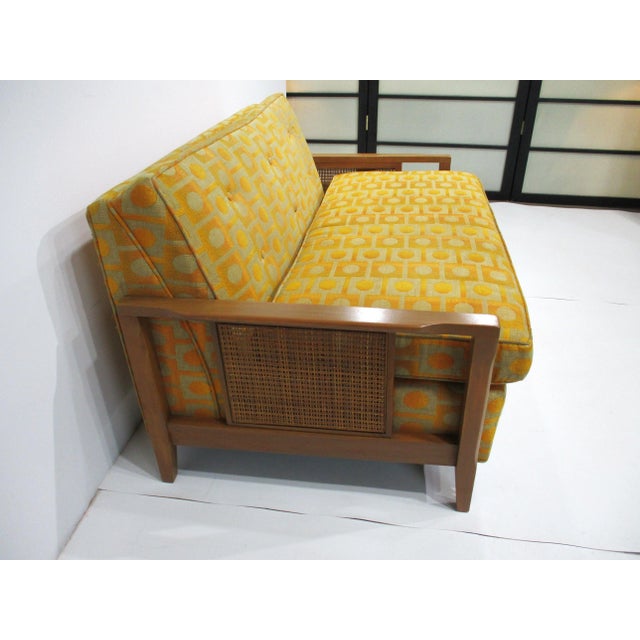 Mid-Century Modern Jack Lenor Larsen Henredon Styled Mid Century Loveseat For Sale - Image 3 of 12