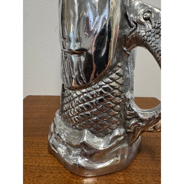 1970s Vintage Arthur Court Cast Aluminum Marlin Pitcher, 1977 For Sale - Image 5 of 10