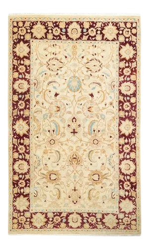 Mogul Collection Hand-Knotted Area Rug - Ivory 4' 7" x 7' 4"