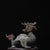 This is an exquisite antique gilt bronze sculpture of a Dragon Turtle, a mythical creature revered in traditional Asian...