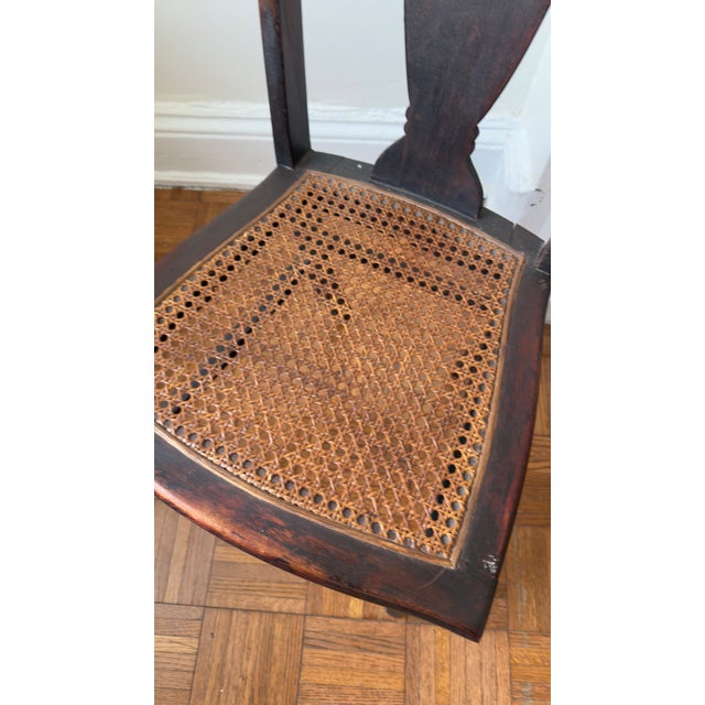 Late 19th Century Mission Armless Side Chair With Cane Seat For Sale - Image 13 of 13