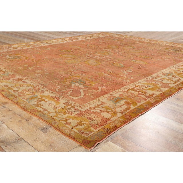Textile Late 19th Century Turkish Oushak Rug - 10'00 X 12'05 For Sale - Image 7 of 9