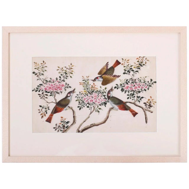 Antique Pith Painting of Birds For Sale In West Palm - Image 6 of 6