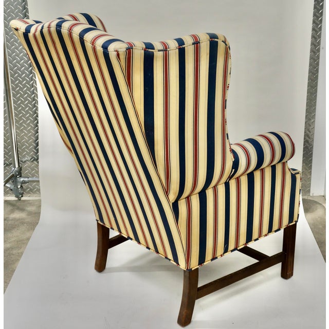 Traditional Wingback Armchair by Ethan Allen For Sale In Miami - Image 6 of 7