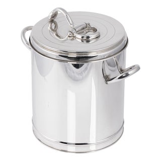 Vintage Italian Silver Plated Ice Bucket by Gucci, 1980 For Sale