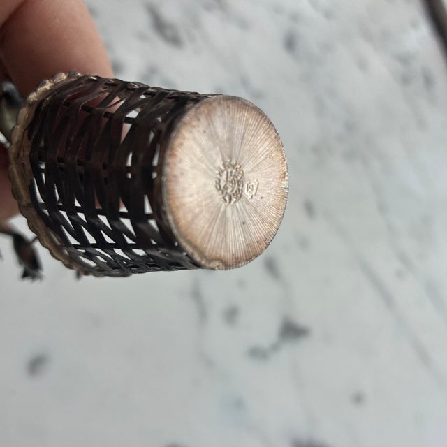 Vintage Mid-Century Janna Thomas Style Taxco Mexican Sterling Silver & Mixed Metal Flower Sculpture - Eagle Hallmark - 5.5” For Sale In Miami - Image 6 of 9