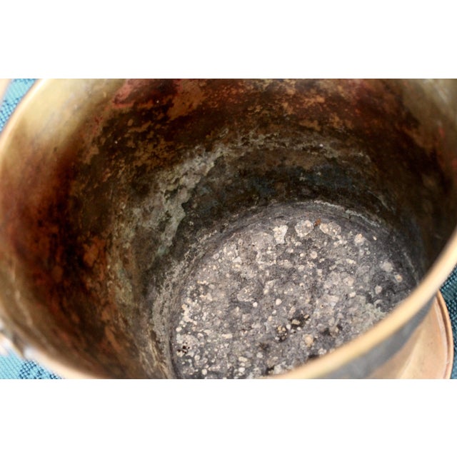 Late 19th Century Late 19th Century Large Brass Coal Bucket With Handle For Sale - Image 5 of 12