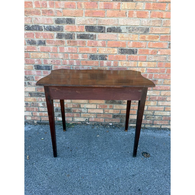 19th Century English Serpentine Top Side Table For Sale - Image 10 of 10