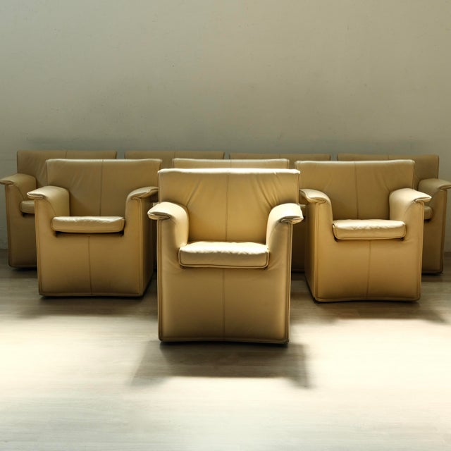 Office Chairs Lauriana by Afra and Tobia Scarpa B&b Italia for B&b Italia / C&b Italia, 1970s, Set of 8 For Sale - Image 14 of 18