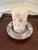 Traditional Vintage Wilton Armetale Tropica Botanical Wine Bottle Coaster / Candle Holder For Sale - Image 3 of 7