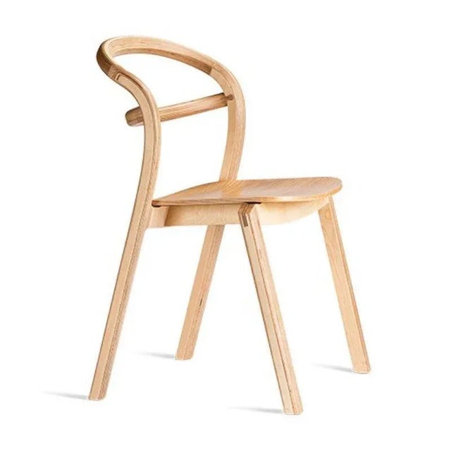 Set of 2, Kastu oak chairs by made by choice. Dimensions: 46 x 49 x 81 cm Materials: Plywood Standard finishes: Natural...