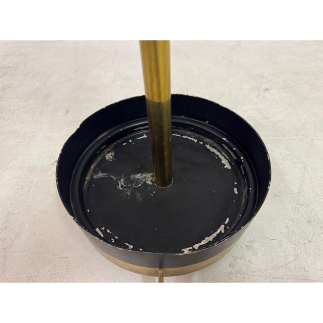 Italian Brass and Iron Umbrella Stand, v For Sale - Image 10 of 11