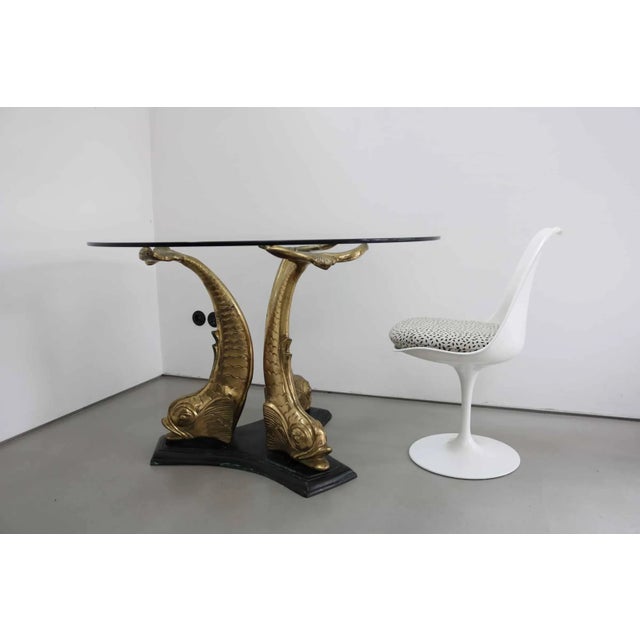 Brass and Glass Dining Table, Italy, 1960s For Sale - Image 11 of 12