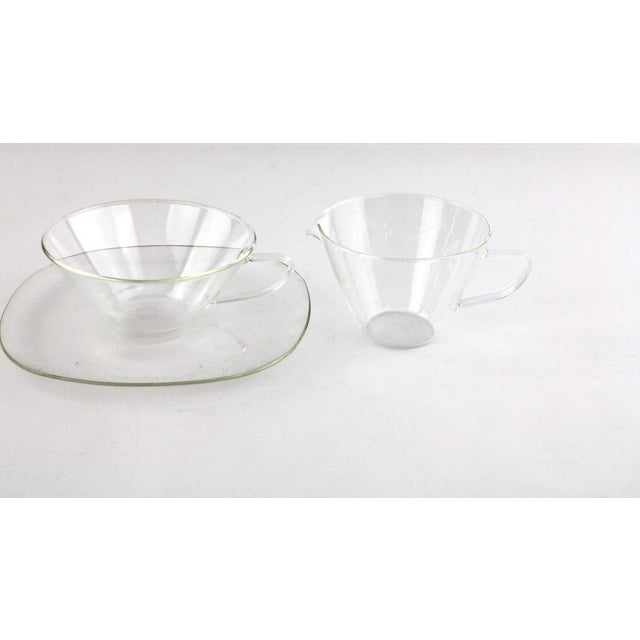Glass Tea Service by Heinrich Löffelhardt for Jenaer Glas, 1955, Set of 13 For Sale - Image 7 of 9
