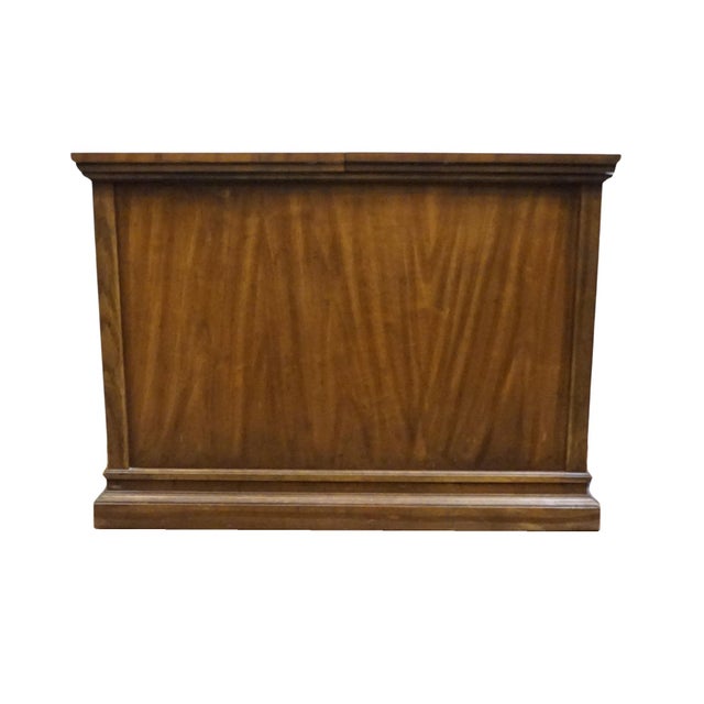 Drexel Furniture Walnut Italian Neoclassical Tuscan Style 60" Slide Top Server Buffet For Sale - Image 17 of 18