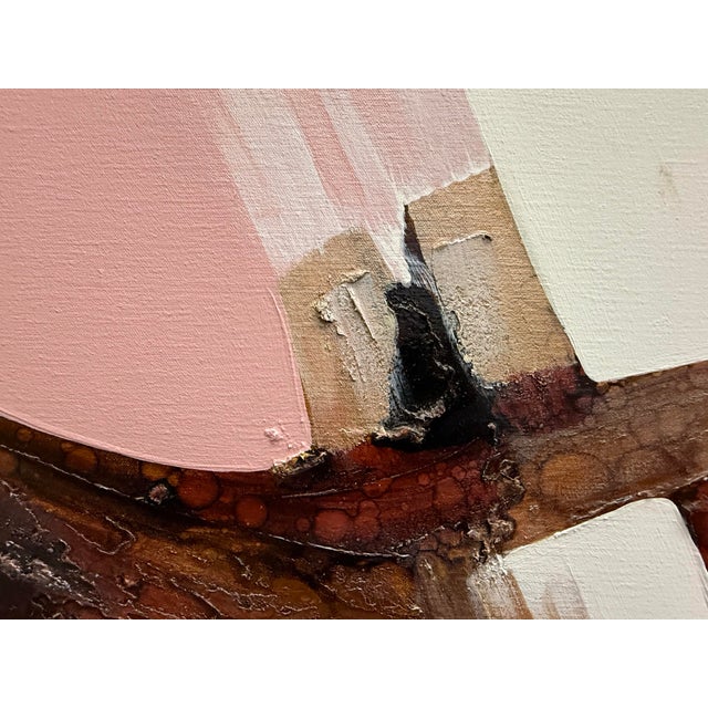 Textile Mid-Century Modern Abstract O/C Oversized Painting on Canvas by Frank Walcutt. For Sale - Image 7 of 12